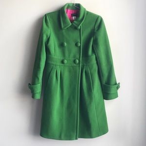 J Crew Gramercy Wool
Pique Coat in Alpine Green, size 6